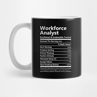 Workforce Analyst T Shirt - Nutritional and Undeniable Factors Gift Item Tee Mug